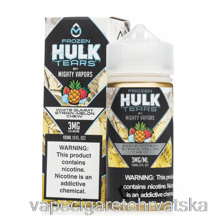 Vape Cigarete Smrznuta Bijela Gumena Slamnata žvakaća Dinja - Hulk Tears - 100 Ml 0 Mg